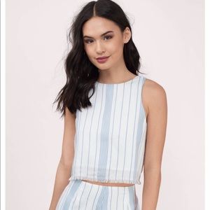 Blue and white striped tank (NWT)